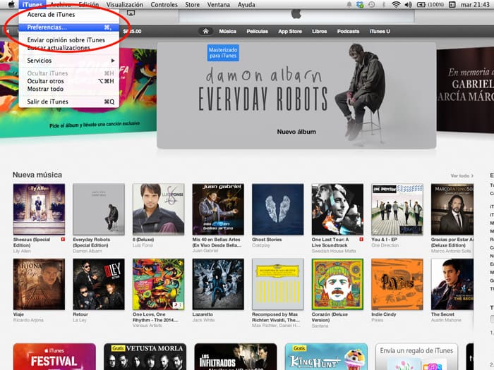 Control parental en iTunes 
