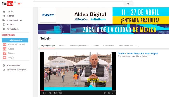 Aldea Digital en YouTube