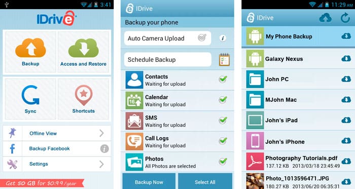 IDrive almacenamiento en la nube