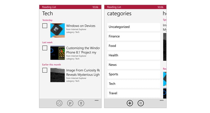 Lista de lectura para Windows Phone 8.1