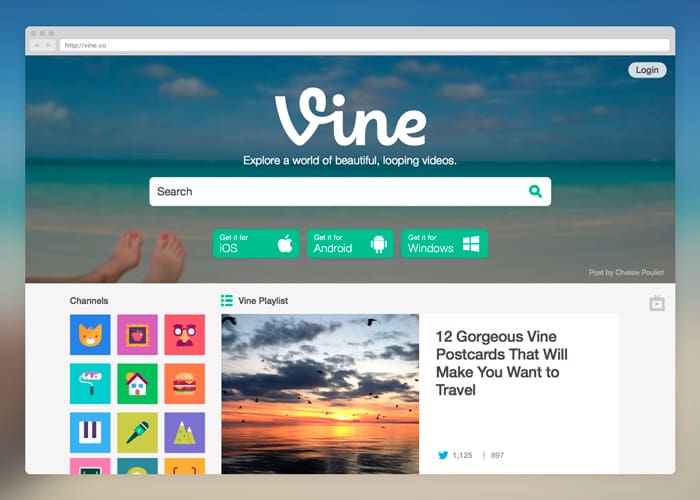 Vine y su nuevo sitio web