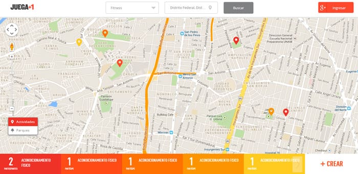 Plataforma para deportistas Googl Juega+1