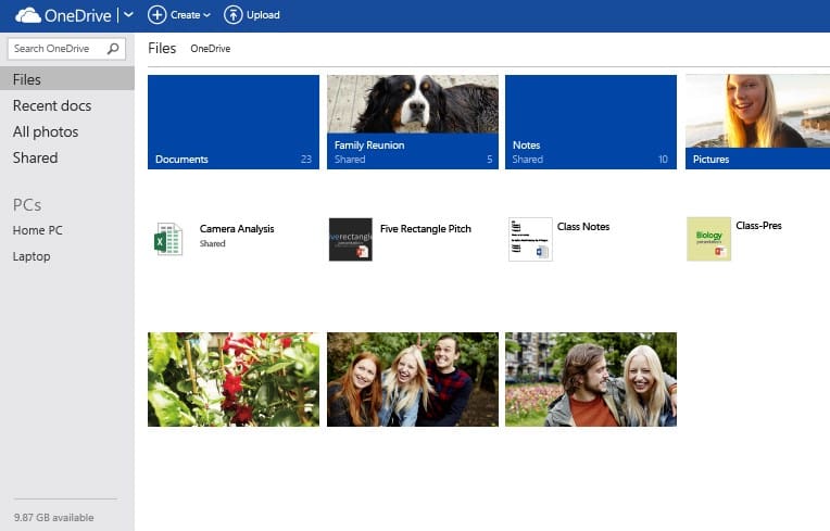 OneDrive de Microsoft ofrece 15 GB de almacenamiento gratuito