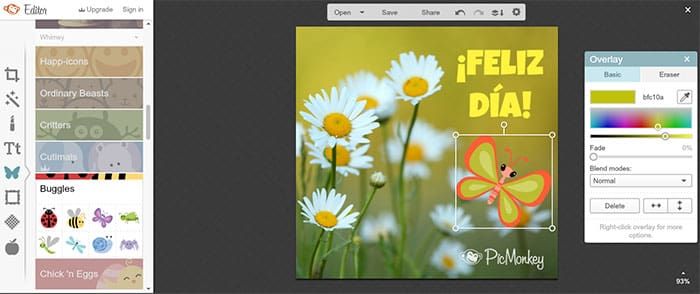 PicMonkey editor de fotos online