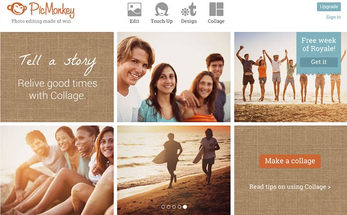PicMonkey editor de fotos online
