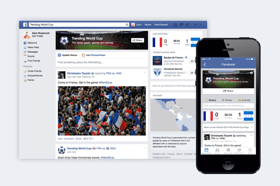 Facebook Trending Worldcup