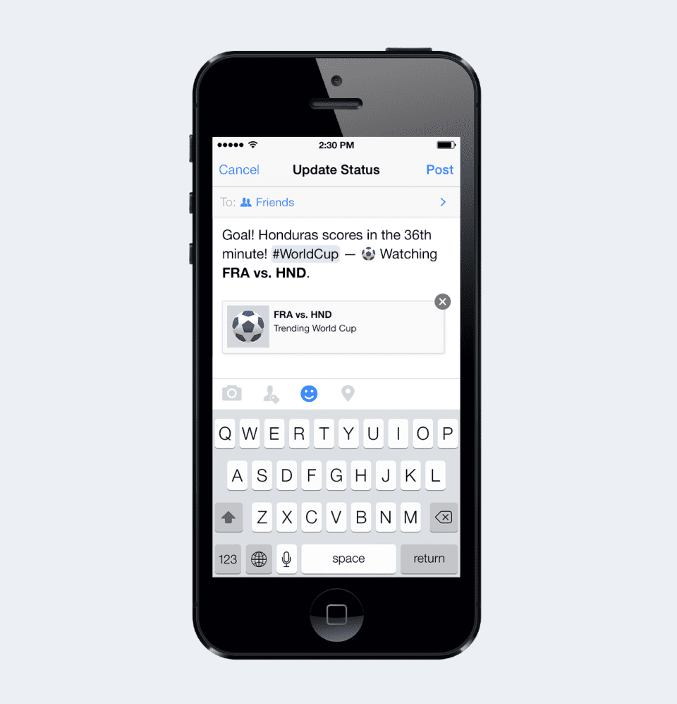 Facebook Trending Worldcup