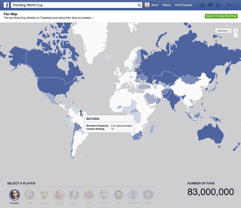 Facebook Trending Worldcup