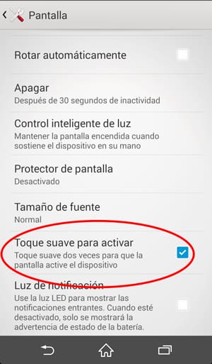 Trucos en el Xperia Z2