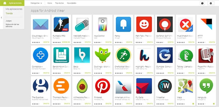 Google Play Android Wear