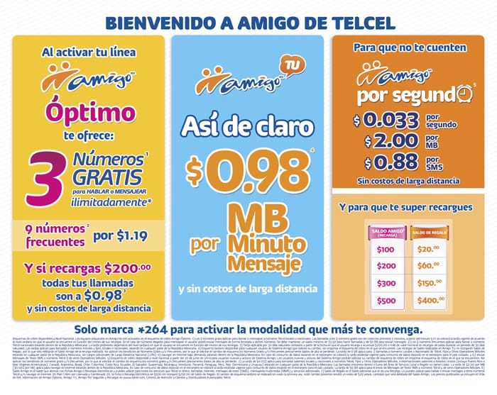 Tarifas de Telcel 