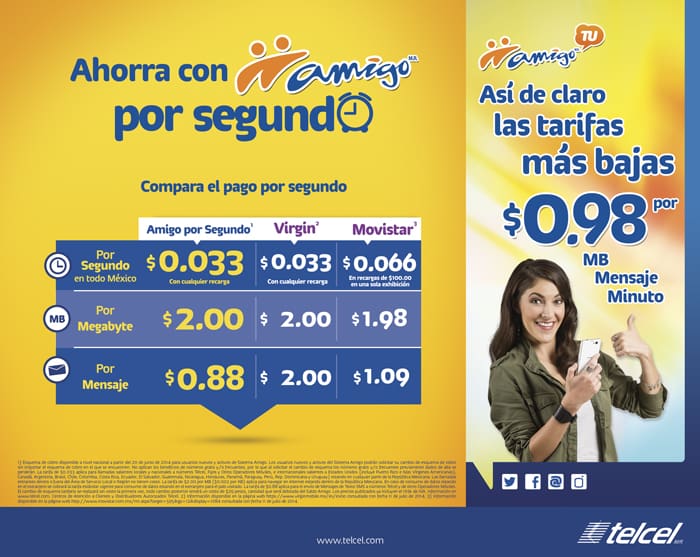 Tarifas de Telcel