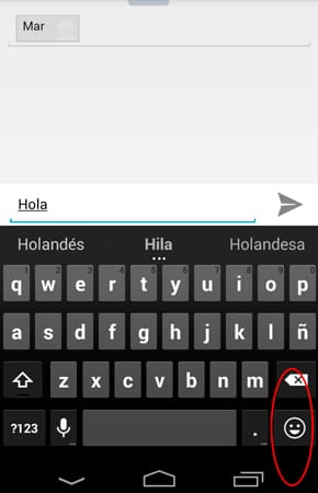 Emoticones en Android