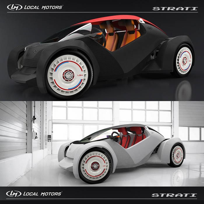 Strati, coche impreso en 3D