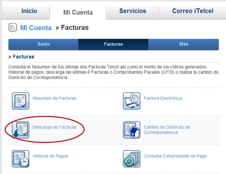 Factura electrónica Telcel