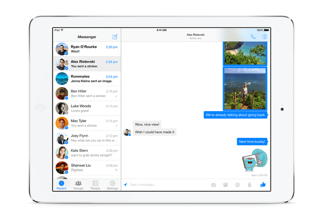 Facebook Messenger llega al iPad