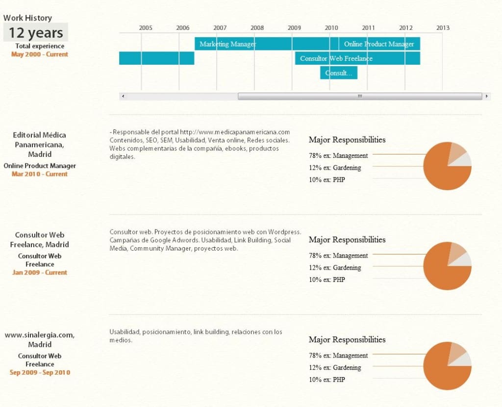 Kinzaa tu CV en infografía