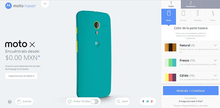 Motorola MotoMaker para Moto X