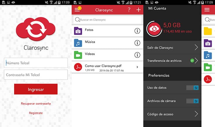 Clarosync aplicación