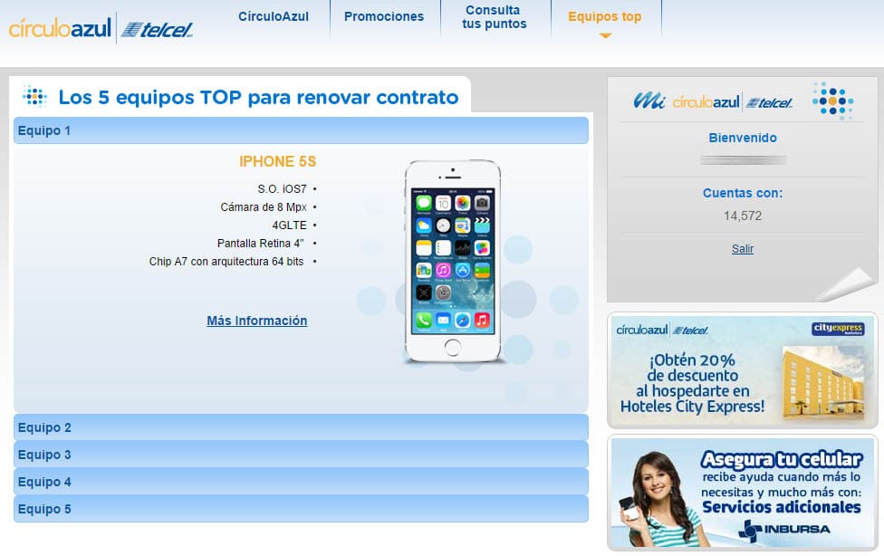 CírculoAzul Telcel - equipos top