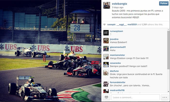 Esteban Gutiérrez Instagram