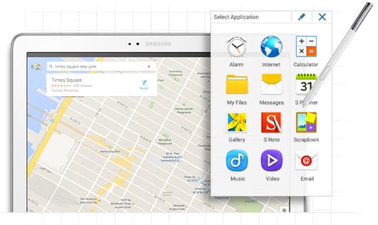 Galaxy Note Pro pen window