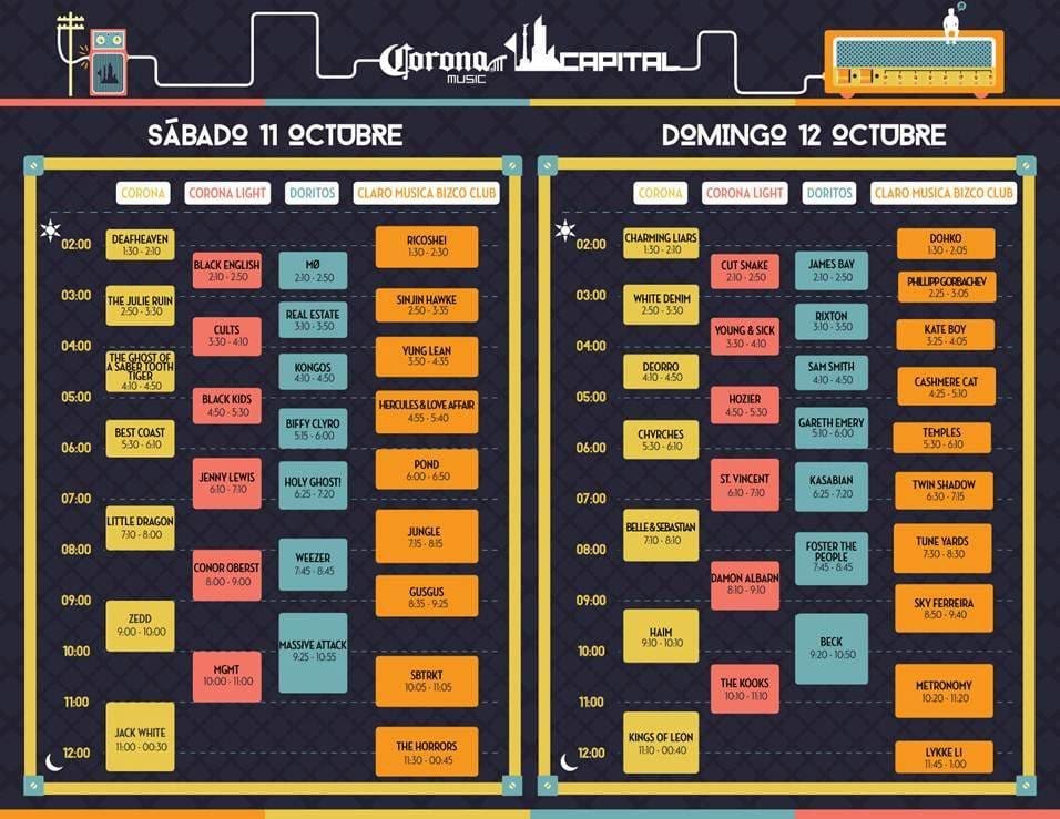 corona capital horarios