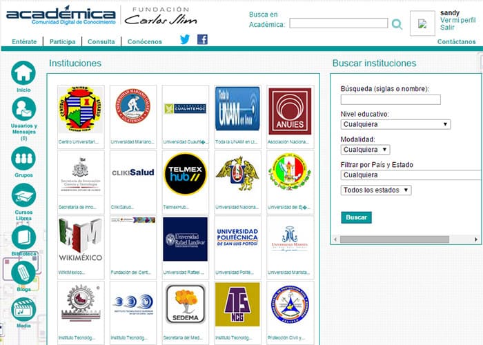 Académica instituciones