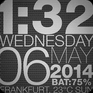 WP Clock Typographic Live Wallpaper