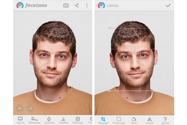 facetune y lienzo