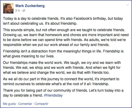 11 años de Facebook