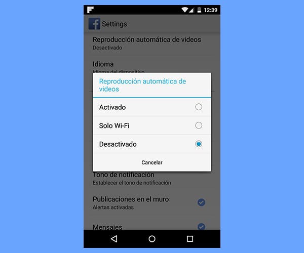 ¿Cómo desactivar la reproducción automática de video en Facebook?