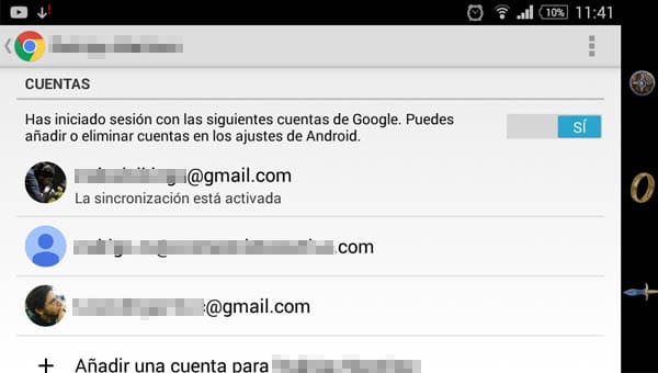 agregar cuenta chrome