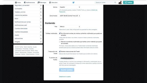 archivo de twiter