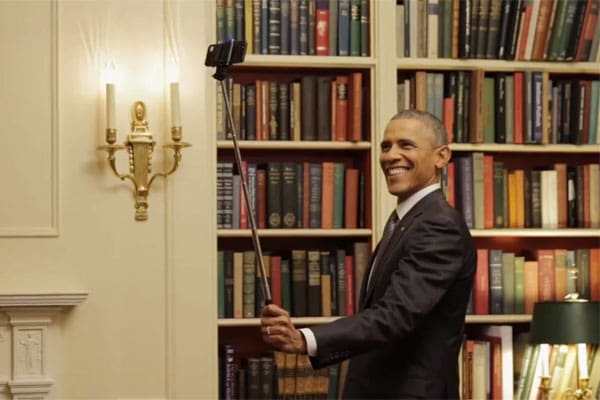 obama selfie stick