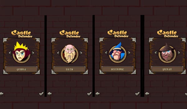 personajes castle defender