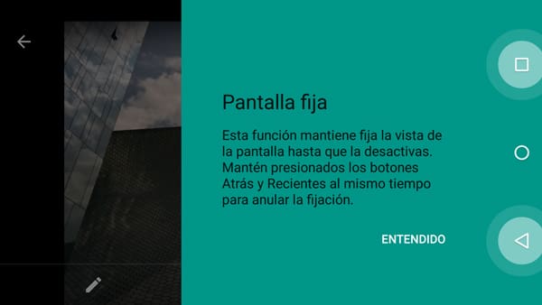 Fija una pantalla en tu Android