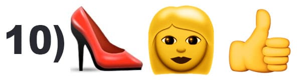 10 con zapatos de tacon