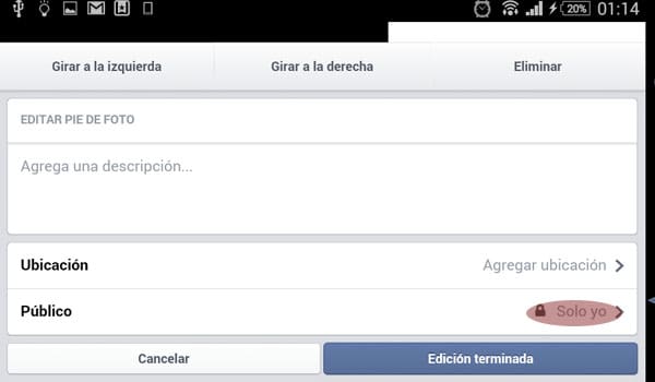 configuración desde el celular