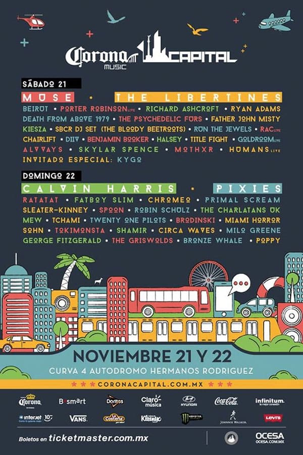 Cartel oficial del Corona Capital 2015