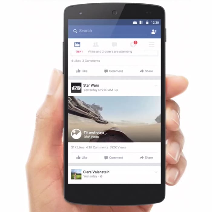 Videos de 360 grados en Facebook