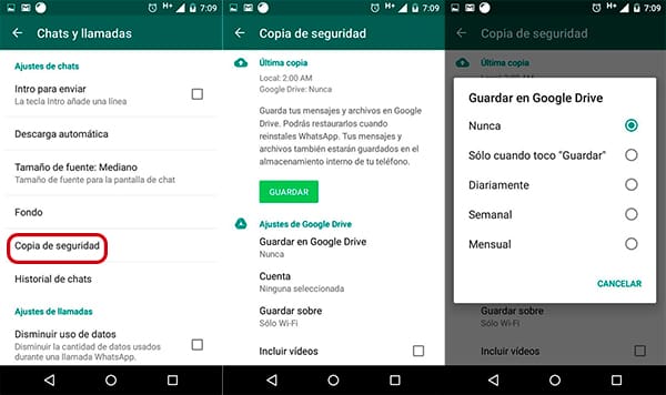 copia de seguridad drive