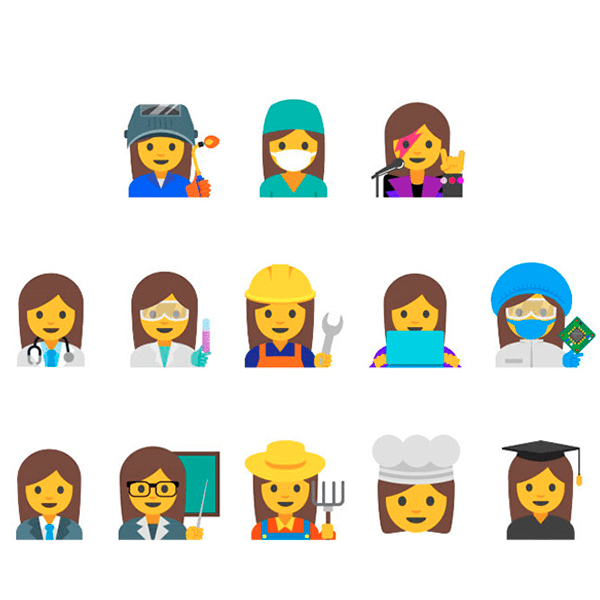 emojis mujer