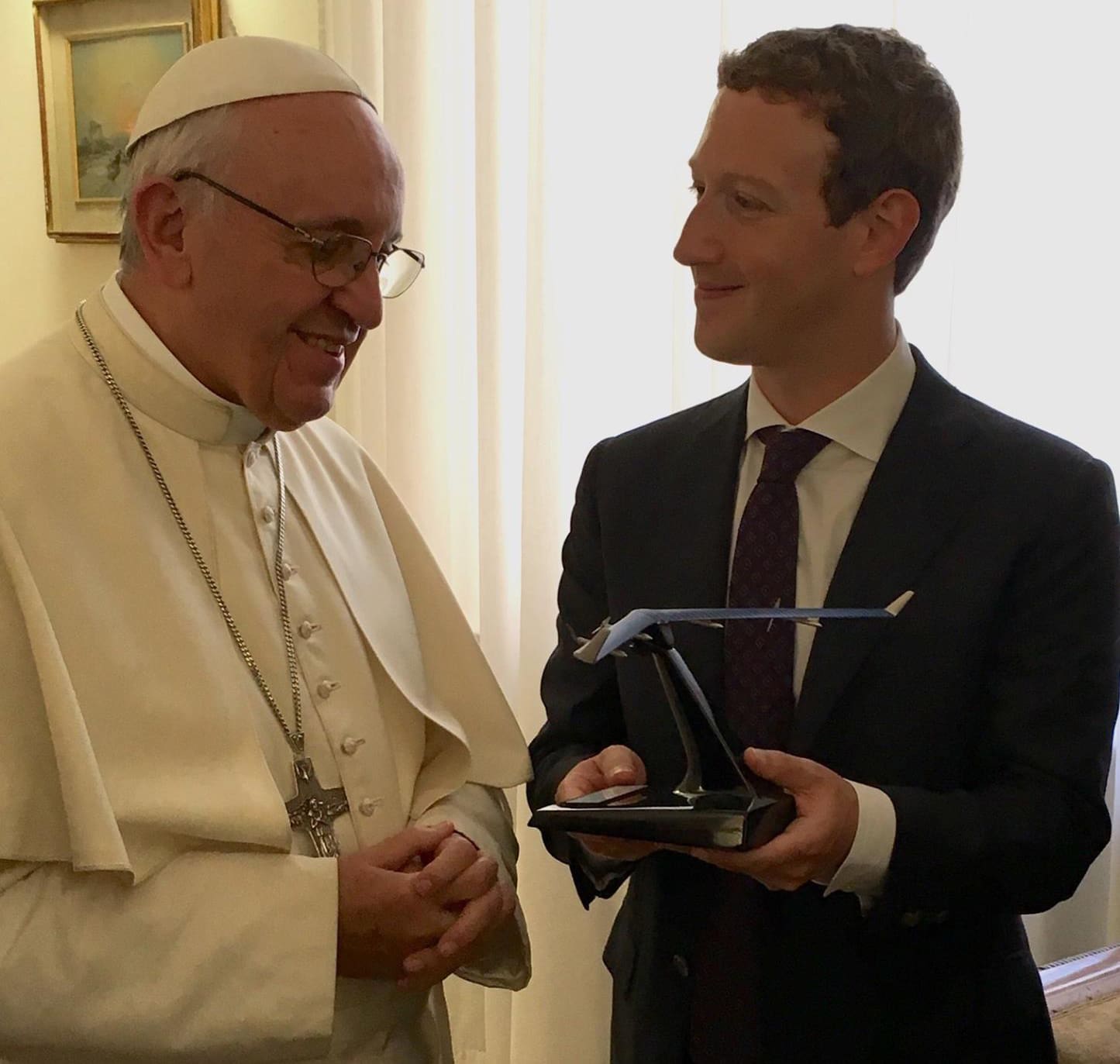 Marck Zuckerberg y el papa Francisco