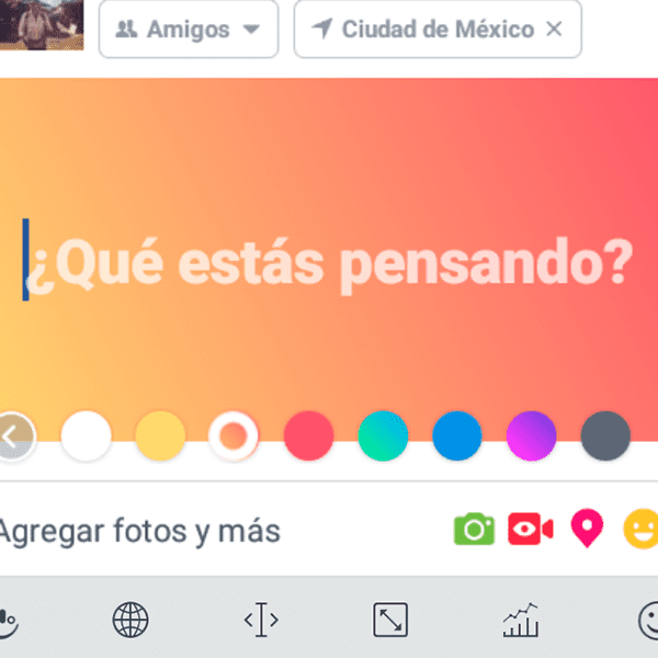 Tu publicación en Facebook con color será muy similar a un banner. (Foto: Facebook)