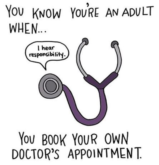  “Sabes que eres un adulto cuando agendas tus propias citas médicas”. (Foto: Instagram)