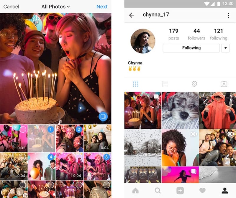 Instagram álbumes