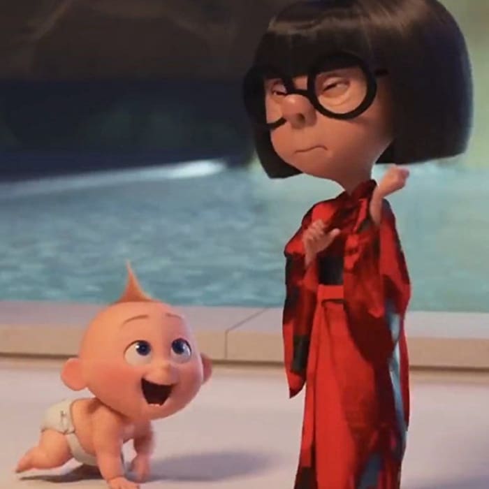 Jack-Jack y Edna Moda en Los Increíbles