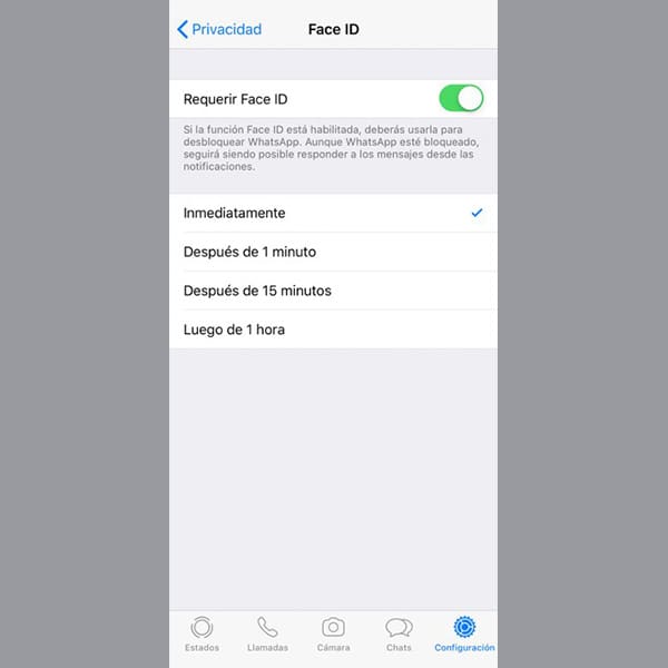 Accede a WhatsApp con tu huella o rostro