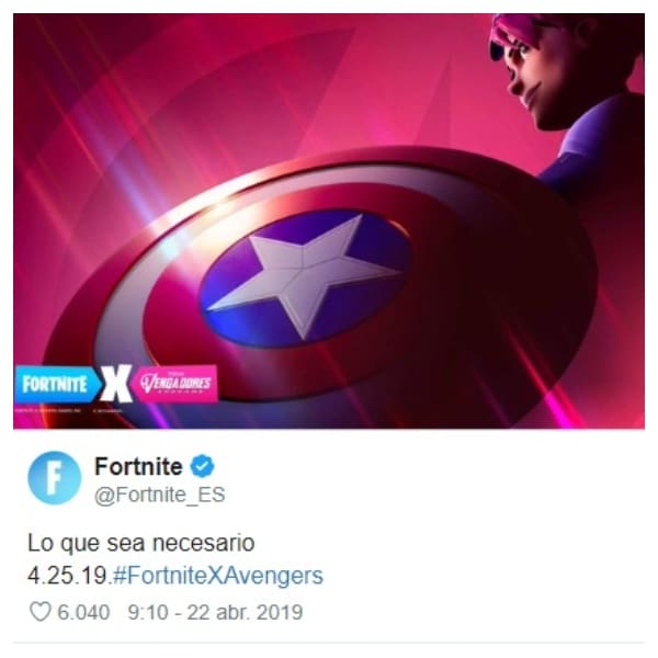Nueva colaboración Fortnite y Avengers.